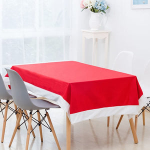 Darrahopens Occasions > Christmas Christmas Chair Covers Tablecloth Runner Decoration Xmas Dinner Party Santa Gift, Table Cloth (130x180 cm)