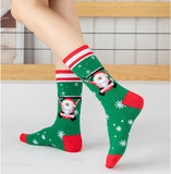 Darrahopens Occasions > Christmas > Christmas Clothing Socks - 4 pairs - House socks - Christmas socks - Gift set - Cotton socks with Santa Claus and snowman - Christmas socks - Christmas gift - Birthday gift