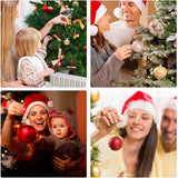 Darrahopens Occasions > Christmas > Christmas Decorations 100 Christmas tree baubles hooks for decoration - Gold star
