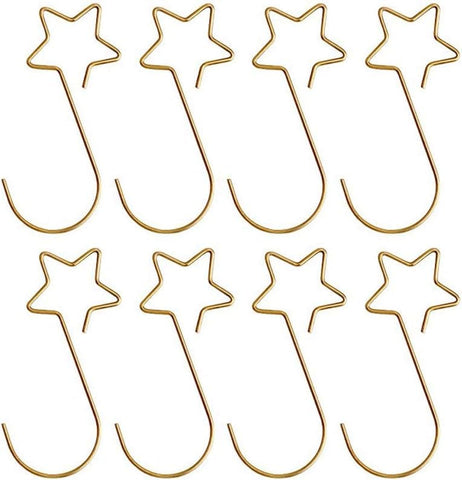 Darrahopens Occasions > Christmas > Christmas Decorations 100 Christmas tree baubles hooks for decoration - Gold star