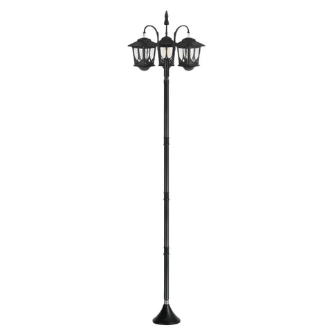 Darrahopens Occasions > Christmas > Christmas Decorations 185.42cm 3-Head Solar Lamp Post Black Aluminum In Australia - Darrahopens