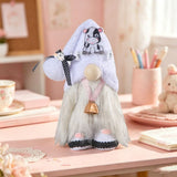 Darrahopens Occasions > Christmas > Christmas Decorations 1pc Plush standing gnome doll — faceless old man figurine, festive tabletop ornament and gift.Cow bell gnome