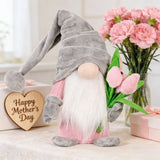 Darrahopens Occasions > Christmas > Christmas Decorations 1pc Plush standing gnome doll — faceless old man figurine, festive tabletop ornament and gift.Gray faceless old man gnome holding a bouquet