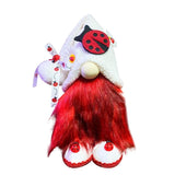 Darrahopens Occasions > Christmas > Christmas Decorations 1pc Plush standing gnome doll — faceless old man figurine, festive tabletop ornament and gift.Ladybug gnome doll