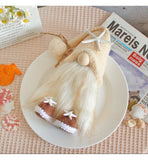 Darrahopens Occasions > Christmas > Christmas Decorations 1pc Plush standing gnome doll — faceless old man figurine, festive tabletop ornament and gift.White starfish standing gnome