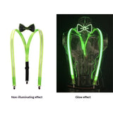 Darrahopens Occasions > Christmas > Christmas Decorations 2 Pcs/Set, Light Up Men's LED Suspenders And Bow Tie, Perfect for Music Festival Halloween Costume Party, Christmas