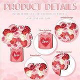 Darrahopens Occasions > Christmas > Christmas Decorations 24-Piece Wooden Valentine's Ornament - Heart-Shaped Pendant with Cord - Valentine's Tree and Home Decor - Romantic Holiday Gift