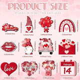 Darrahopens Occasions > Christmas > Christmas Decorations 24-Piece Wooden Valentine's Ornament - Heart-Shaped Pendant with Cord - Valentine's Tree and Home Decor - Romantic Holiday Gift