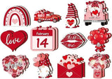 Darrahopens Occasions > Christmas > Christmas Decorations 24-Piece Wooden Valentine's Ornament - Heart-Shaped Pendant with Cord - Valentine's Tree and Home Decor - Romantic Holiday Gift
