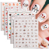 Darrahopens Occasions > Christmas > Christmas Decorations 4PCS 5D Embossed Christmas Nail Art Stickers - Santa, Snowman, Reindeer & Snowflake Designs for Festive Manicures(Z-1424)
