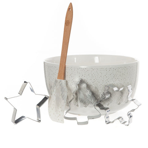 Darrahopens Occasions > Christmas > Christmas Decorations Bread and Butter Electroplate Tree Mini Mix Bowl Set - Silver