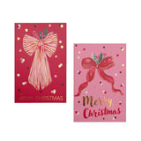 Darrahopens Occasions > Christmas > Christmas Decorations Bulk 24 Red Bow Foiled Xmas Cards pk8 11.5x17.5cm Asst In Australia - Darrahopens