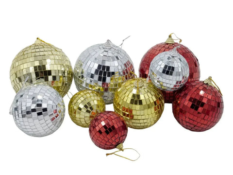 Darrahopens Occasions > Christmas > Christmas Decorations Bulk 24 Xmas Mirror Ball Hanger 6cm 3 Asst In Australia - Darrahopens