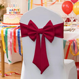 Darrahopens Occasions > Christmas > Christmas Decorations Chair Covers - 2 pieces - Christmas bow on chairs - Christmas accessories - Chair covers for home - Suitable for holidays - Parties - Weddings - Outdoor kitchens - Restaurants - Hotels