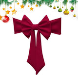 Darrahopens Occasions > Christmas > Christmas Decorations Chair Covers - 2 pieces - Christmas bow on chairs - Christmas accessories - Chair covers for home - Suitable for holidays - Parties - Weddings - Outdoor kitchens - Restaurants - Hotels