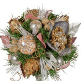 Darrahopens Occasions > Christmas > Christmas Decorations Christabelle 36cm Christmas Tabletop Topiary Tree Jewelled Baubles, Berries, Flowers and Pine Cones Festive Decoration