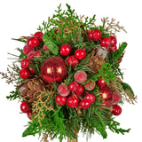 Darrahopens Occasions > Christmas > Christmas Decorations Christabelle 36cm Christmas Tabletop Topiary Tree Pre-Decorated Berries, Baubles & Pine Cones Gold Pot Twisted Stem Festive Decoration