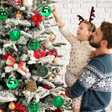 Darrahopens Occasions > Christmas > Christmas Decorations Christmas Baubles - 24 pieces - Large size, 6 cm diameter - Unbreakable plastic - Christmas tree decoration - Various Christmas bauble decorations suitable for weddings, Mother's Day party decorations (vegetable)