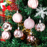 Darrahopens Occasions > Christmas > Christmas Decorations Christmas Baubles - Pack of 24 - Large Size, 6cm Diameter - Unbreakable Plastic - Christmas Tree Decoration - Various Christmas Bauble Decorations Suitable for Weddings, Mother's Day Party Decorations (Pink)