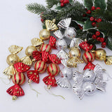 Darrahopens Occasions > Christmas > Christmas Decorations Christmas Decorations - Christmas Decorations - Painted Candy Christmas Tree Decorations - Silver (5 per box)