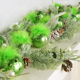 Darrahopens Occasions > Christmas > Christmas Decorations Christmas decorations for indoor use: 12 pcs cute Grinch Christmas tree baubles with fluffy green hair, glittering Grinch Christmas baubles for the Christmas tree-tfrf