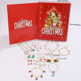 Darrahopens Occasions > Christmas > Christmas Decorations Christmas Jewellery Advent Calendar 24 Day Countdown Blind Box Set Includes Earrings Rings Necklaces and Bracelets Festive Gift for Her