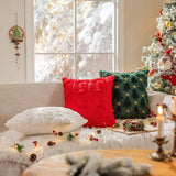 Darrahopens Occasions > Christmas > Christmas Decorations Christmas Pillowcase Set - Set of 2 - Winter Christmas Themed Cushion Covers - Christmas Decorations - Soft Christmas Cushions, Christmas Covers - 45 x 45 cm - Elegant Christmas Decoration Cushion Covers for the Living Room (Pillow filling not included)