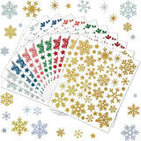 Darrahopens Occasions > Christmas > Christmas Decorations Christmas snowflake stickers - sand glitter party decorations - gift card and handbag DIY - winter snowflake stickers - 12 pieces