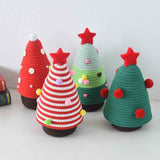Darrahopens Occasions > Christmas > Christmas Decorations Christmas-themed cotton yarn woven storage basket, Christmas tree-shaped desktop storage box with lid, entryway key and remote control holder - cosmetic storage box - red