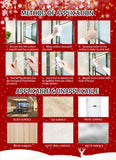 Darrahopens Occasions > Christmas > Christmas Decorations Christmas Window Stickers - Festive Santa Claus, Penguin, and Reindeer Decals for Holiday Home Decor - 2 Set of 16 Sheets (25*35cm)