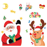 Darrahopens Occasions > Christmas > Christmas Decorations Christmas Window Stickers - Festive Santa Claus, Penguin, and Reindeer Decals for Holiday Home Decor - 2 Set of 16 Sheets (25*35cm)