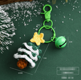 Darrahopens Occasions > Christmas > Christmas Decorations Handmade Christmas Crochet Keychain Knitted Yarn Keyring with Floating Display Case Festive Bag Charm Ideal for Kris Kringle and Stocking Stuffers