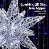 Darrahopens Occasions > Christmas > Christmas Decorations Jingle Jollys 3D Christmas Tree Topper Star LED Decorations Xmas Party Timer