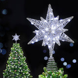 Darrahopens Occasions > Christmas > Christmas Decorations Jingle Jollys 3D Christmas Tree Topper Star LED Decorations Xmas Party Timer