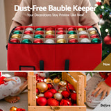 Darrahopens Occasions > Christmas > Christmas Decorations Jingle Jollys Christmas Baubles Storage Box 128 Slots Decor Ornaments Container