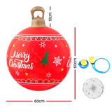 Darrahopens Occasions > Christmas > Christmas Decorations Jingle Jollys Christmas Inflatable Ball Led  60cm Decoration Giant Bauble Red