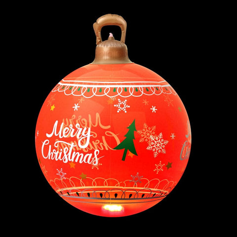 Darrahopens Occasions > Christmas > Christmas Decorations Jingle Jollys Christmas Inflatable Ball Led  60cm Decoration Giant Bauble Red