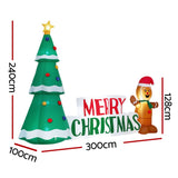 Darrahopens Occasions > Christmas > Christmas Decorations Jingle Jollys Christmas Inflatable Gingerbread Man 1.5M Height LED Decorations Illuminated