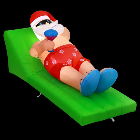 Darrahopens Occasions > Christmas > Christmas Decorations Jingle Jollys Christmas Inflatable Santa Bench 1.8M LED Illuminated Decorations