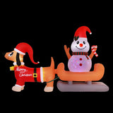 Darrahopens Occasions > Christmas > Christmas Decorations Jingle Jollys Christmas Inflatable Snowman Dog 4.2M Tall Outdoor Decorations Illuminated