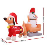 Darrahopens Occasions > Christmas > Christmas Decorations Jingle Jollys Christmas Inflatable Snowman Dog 4.2M Tall Outdoor Decorations Illuminated