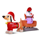 Darrahopens Occasions > Christmas > Christmas Decorations Jingle Jollys Christmas Inflatable Snowman Dog 4.2M Tall Outdoor Decorations Illuminated
