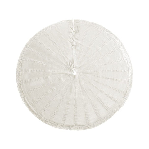 Darrahopens Occasions > Christmas > Christmas Decorations Jingle Jollys Christmas Tree Skirt 120cm Knitted Xmas Tree Ornaments Decor Beige