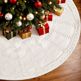 Darrahopens Occasions > Christmas > Christmas Decorations Jingle Jollys Christmas Tree Skirt 120cm Knitted Xmas Tree Ornaments Decor Beige