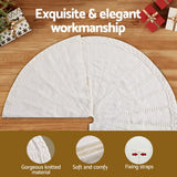 Darrahopens Occasions > Christmas > Christmas Decorations Jingle Jollys Christmas Tree Skirt 120cm Knitted Xmas Tree Ornaments Decor Beige
