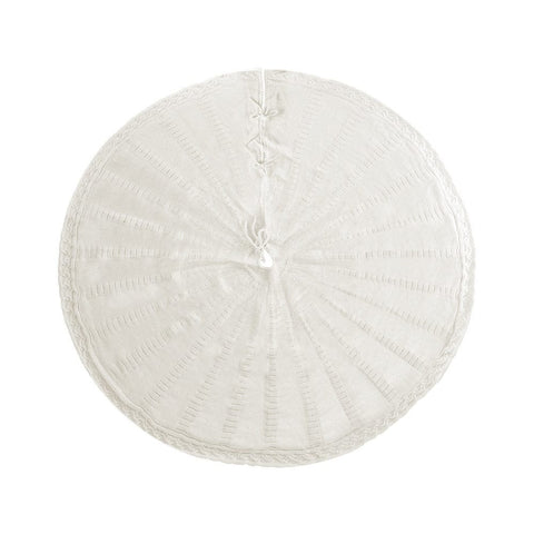 Darrahopens Occasions > Christmas > Christmas Decorations Jingle Jollys Christmas Tree Skirt 90cm Knitted Fabric Xmas Ornament Decor Beige