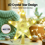 Darrahopens Occasions > Christmas > Christmas Decorations Jingle Jollys Christmas Tree Topper Star RGB LED Xmas Decor 80 Modes APP Control