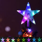 Darrahopens Occasions > Christmas > Christmas Decorations Jingle Jollys Christmas Tree Topper Star RGB LED Xmas Decor 80 Modes APP Control