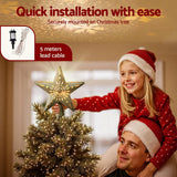 Darrahopens Occasions > Christmas > Christmas Decorations Jingle Jollys Christmas Tree Topper Star Snowflake Projector Party Glitter Gold