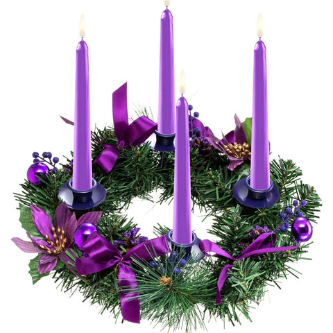 Darrahopens Occasions > Christmas > Christmas Decorations |NN| Advent Candle Holder Wreath, Moldable Durable Metal Base Christmas Decoration with Thick Fir Lush Golden Ornaments 4 Cones 4 Ribbons 4